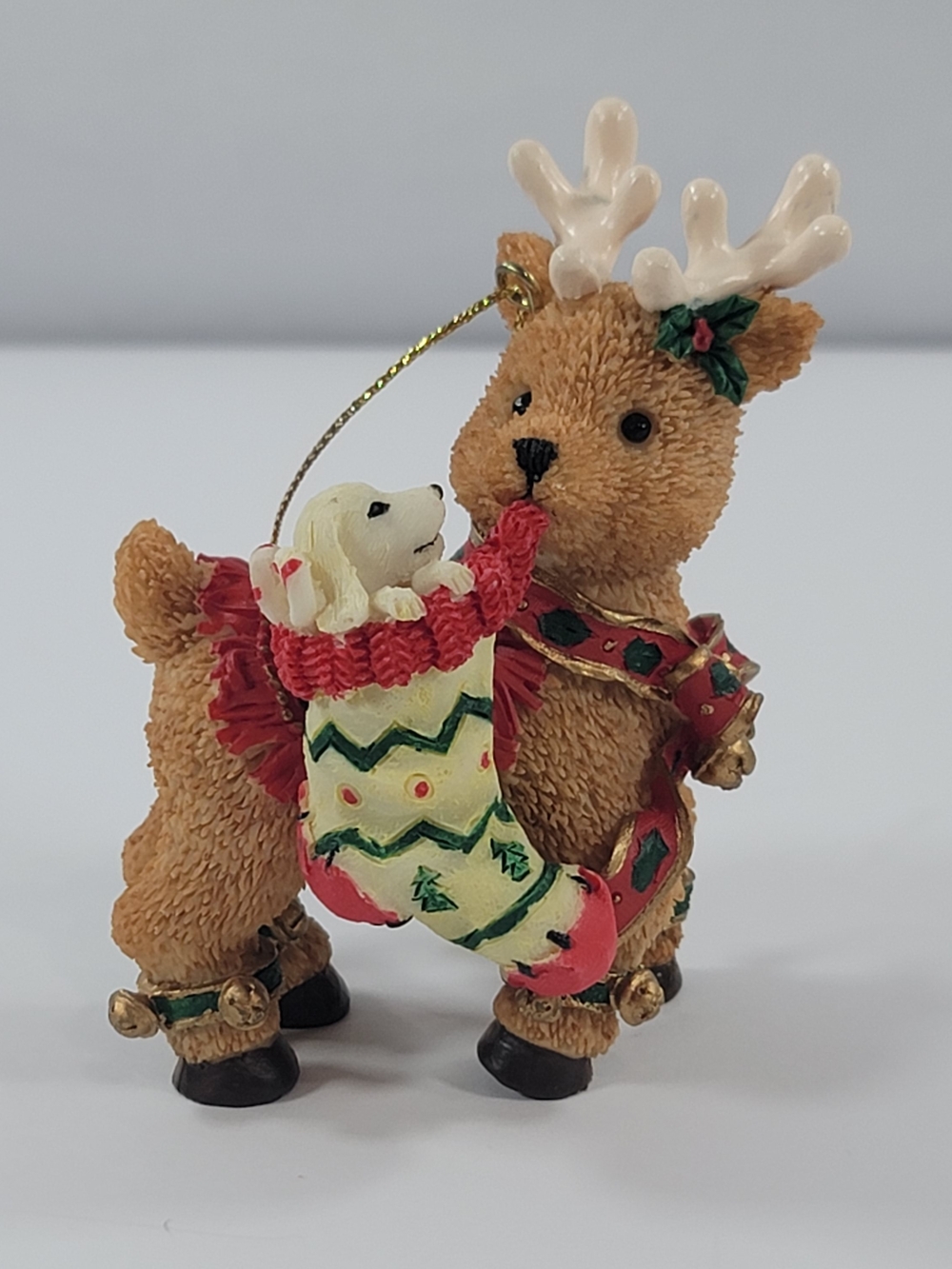 Kirkland Signature Collectible Gift Ornament Reindeer With Stocking
